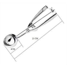 Colher de sorvete inox com ejetor - Kehome