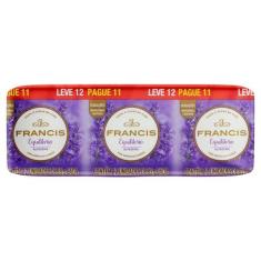 Sabonete Francis Suave Alfazema 85g - Embalagem com 12 Unidades