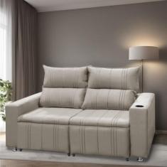 Sofá 2 lugares Retrátil e Reclinável Madri 1,50M C/Molas - Veludo - ST