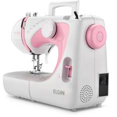 Máquina De Costura Portátil Elgin Futura JX-2040 Rosa 127V
