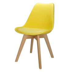 Cadeira Charles Eames Leda Luisa Saarinen Design Wood Estofada Base Ma