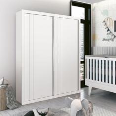 Guarda Roupa de Bebê 2 Portas 3 Gavetas Prince Branco Fosco