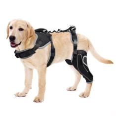 Peitoral para cães com alça – Peitoral de suporte emocional para cães de serviço, sem puxão, design ajustável para conforto e controle, M