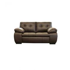 Sofá De Couro Marselha 2 Lugares Marrom Pigmentado - Mempra