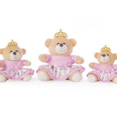 Ursa Pelúcia Princesa Rosa 3 Un