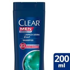 Shampoo Anticaspa Clear Men Limpeza Diária 2 em 1 com 200ml 200ml
