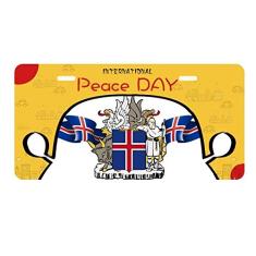 DIYthinker Emblema nacional da Noruega, símbolo do país, placa de carro, decoração do dia da paz