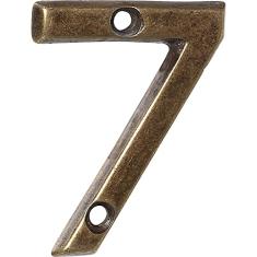 Número 7 Residencial Pequeno Para Apartamento Envelhecido