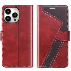 CIVICASE Capa carteira para iPhone 14 Pro, capa flip de couro premium [bloqueio RFID] Suporte para cartão de crédito Folio Suporte magnético TPU à prova de choque Capa de cor correspondente para