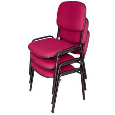 03 Cadeiras para Auditórios Linha Hotel Auditório Rosa