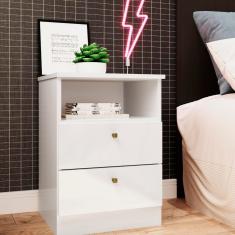Mesa de Cabeceira Genialflex Irlanda com 2 Gavetas