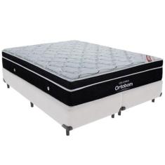 Cama Box Branco E Colchão Elegant Molas Ensacadas King Ortobom