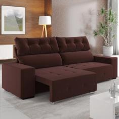 Sofá Retrátil e Reclinável 4 Lugares 230cm Veludo Salvador - Viero