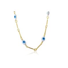 Pulseira Folheada Em Ouro Com Olho Grego Folheado Ouro 18K