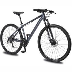 Bicicleta aro 29 KRW Alumínio 27 Velocidades Freio Hidráulico Suspensão dianteira Mountain Bike KR4-Unissex