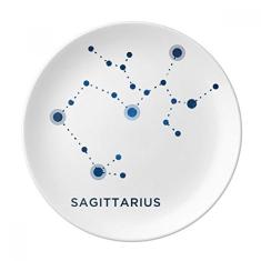 Sagitário Placa de Constelação do Zodíaco Decorativa Porcelana Salver Prato de Jantar