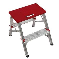 Banqueta de alumínio bilateral Art Factory Apolo com 2 degraus