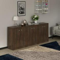 Kit 3 Balcões Me4103 com 6 Portas e Prateleira Rústico