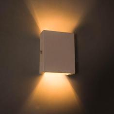 Arandela Slim 2 Focos Branca Parede Muro Interna Externa St1597 - Star