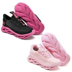 Kit 2 Tênis Infantil Menina Confortavel  PINK/ROSA - EVOLTENN, Pink, R