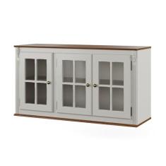 Armário de Cozinha Aéreo Hannover de Madeira 120 cm com 3 Portas de Vi
