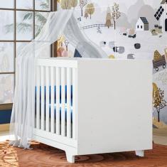 Berço Cama Life 100% Mdf com Colchão Branco - Tigus Baby, Branco