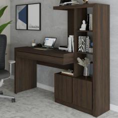 Mesa Escrivaninha 2 Portas 1 Gaveta para Computador Homework Rústico -