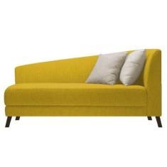 Divã Recamier Heitor 160cm com Almofada Lado Esquerdo Suede - Doce Son