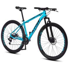Bicicleta Aro 29 KRW Alumínio 24 Vel Freio a Disco X32, Azul, Preto, 1