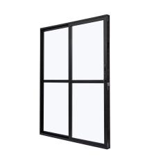 Porta de Aluminio Balcão 210x160cm 2 Folhas com Vidro Liso e Batente 7,9cm Cristal Ultra Ramassol