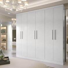 Guarda Roupa Casal 6 Portas 4 Gavetas Supreme Batrol Móveis Branco
