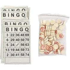 Jogo de tabuleiro de bingo, cartas de bingo clássico, bingo de madeira vintage 