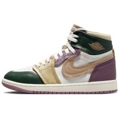 Nike Tênis feminino Air Jordan 1 High 'Method of Make', Galactic Jade/Sail/Sky J Mauve/Desert, 34
