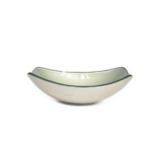 Cuba De Vidro Oval Chanfrada 51Cm Champanhe