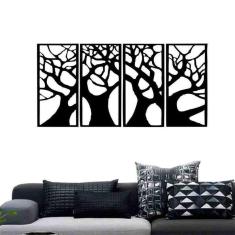 Quadro Decorativo Árvore Galhos 3Mm Vazado - Mdf