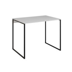 Escrivaninha Industrial Base Ferro Preto Tampo Mdp Branco 110x50 - CAS