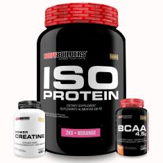 Kit Whey Protein Iso Protein 2kg + Creatina 100g + BCAA 100g - Bodybuilders-Unissex