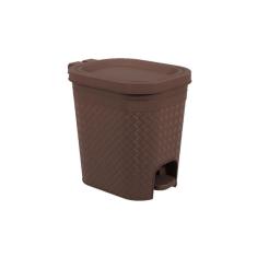 Lixeira com Pedal 14,7l Craft Coza 32,6 x 25,5 x 32,4 cm - Marrom