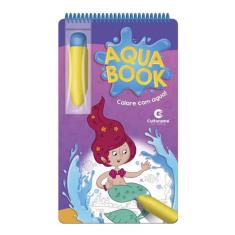 Livro Colorir Aqua Book Menina Sereia Pinta Fácil Com Água