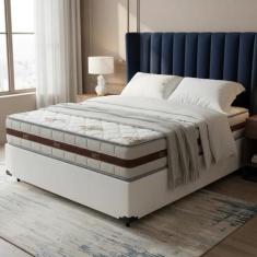 Cama Box Casal Colchão De Molas Ensacadas DAngelis Classic 138x188x57c