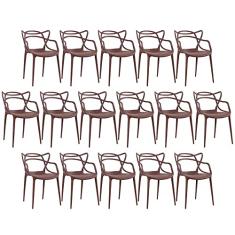 Loft7, Kit 16 cadeiras Masters Allegra Marrom