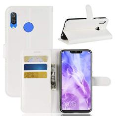 Capa para Huawei Nova 3, capa carteira flip de couro PU premium com compartimento para cartão, suporte e fecho magnético [capa interior à prova de choque de TPU] Compatível com Huawei Nova 3