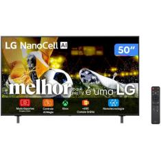 Smart TV 50" LG 4K Ultra HD NANO 50NANO80ASA webOS 25 7 AI Processor A