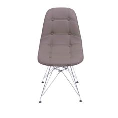 Cadeira DKR Base Cromada Botonê OR Design Cinza