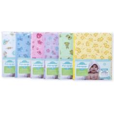 Toalha De Banho Bebe Felpuda Forrada de Fralda com Capuz Enxoval Recém