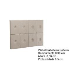 Painel Cama Box Botão Solteiro 0,90 Elegance Cor Bege/Areia - Comprar 