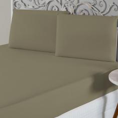 Jogo De Lençol King Malha 100% Algodão 3 Peças Cor Avela