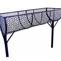 Lixeira de Rua Modelo Tela Moeda Dupla de 100cm