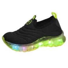 Tenis Botinho Infantil Com Luz De Led Colorida - BT1201-Masculino