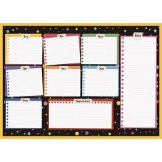 Quadro Lousa Planner Semanal 30X40Cm Metal Week 21
